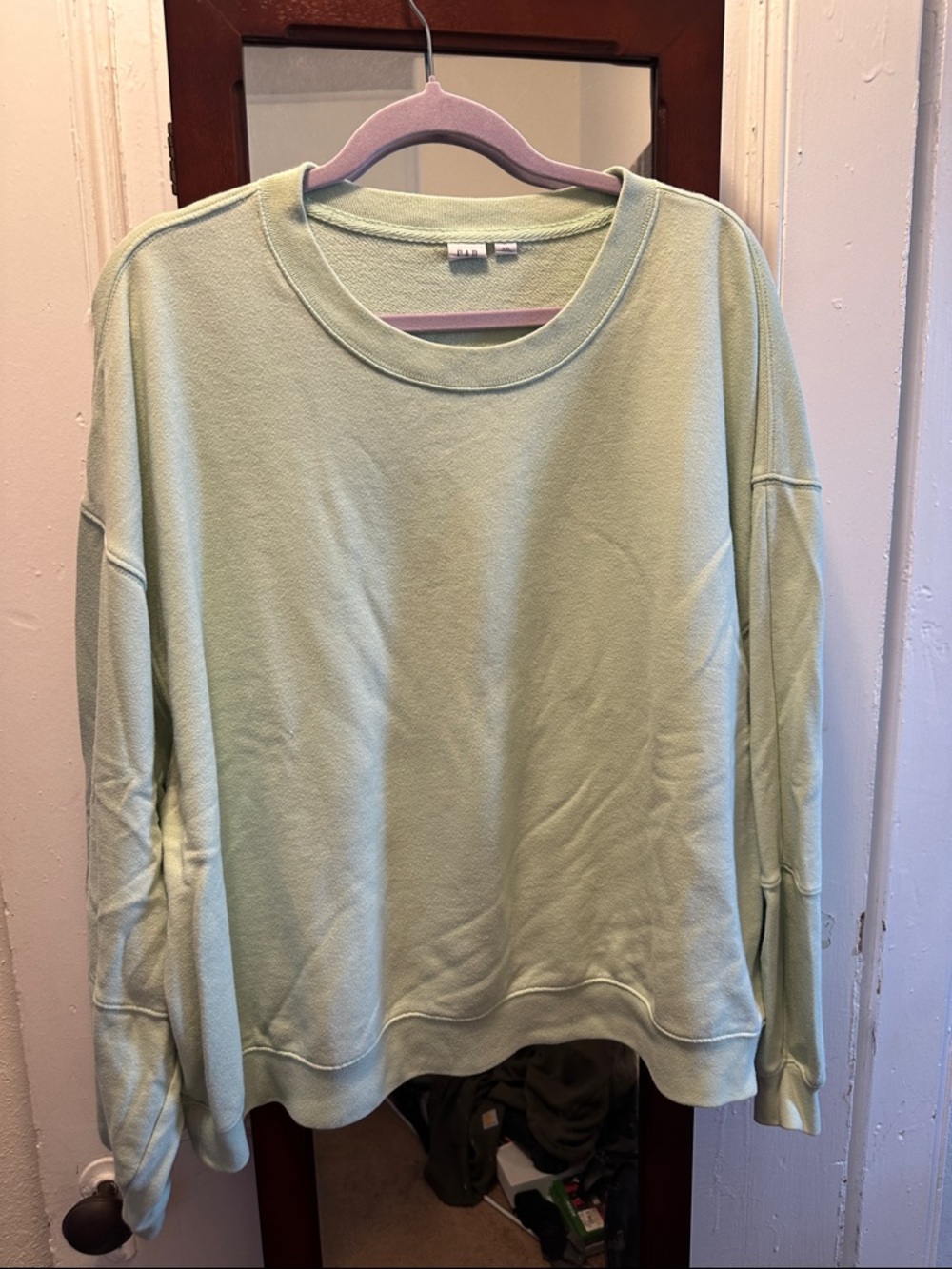 GAP Light Sage Relaxed Crewneck Sweatshirt